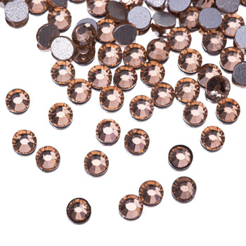 SS10 Light Peach glass nail rhinestones, approx. 50 pcs.