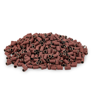 Manicure and pedicure caps, mandrels, abrasive caps, cylinder 6 mm, 240 grit, brown, 1000 pcs.
