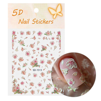 5D Self-Adhesive Flower Nail Stickers SD-1513