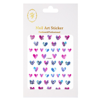 Thin self-adhesive heart-shaped nail stickers Z-D5467 purple