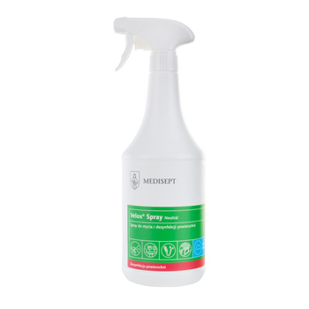 Medisept Velox Spray Neutral Surface Disinfectant with Spray Nozzle, 1000 ml