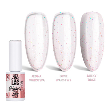 LED/UV-Gel-Nagellack „Pinks Peachy Glitter“ von AlleLac, HEMA/Di-HEMA-frei, 6 g