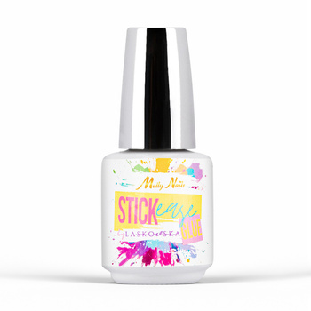 Base adhésive pour la fixation d'autocollants STICKease glue Molly Nails by Laskovska, sans HEMA/Di-HEMA, 15 g