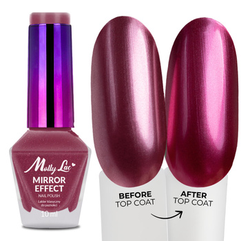 MollyLac Classic Nail Polish, Mirror Effect (Mirror/Metallic), No. 08, 10 ml