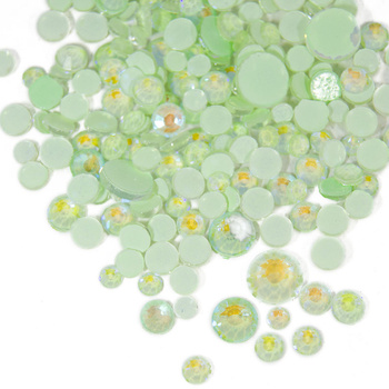 Strass opal GLOW night che brillano al buio, mix di dimensioni n. 6, circa 250 pezzi