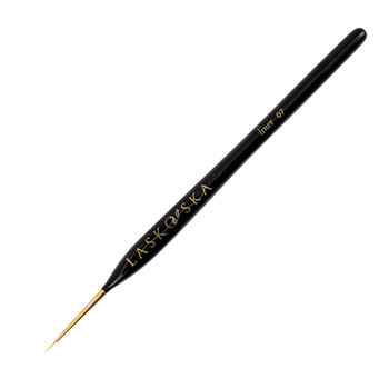 Liner Short Black Decorating Brush, 7mm Bristle Length, Laskovska Brushes