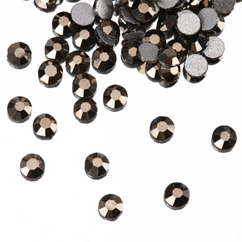 SS10 Black diamond glass nail rhinestones, approx. 1440 pcs per pack