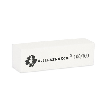 Bloc de polissage Allepaznokcie 100/100 Premium blanc, 1 pièce