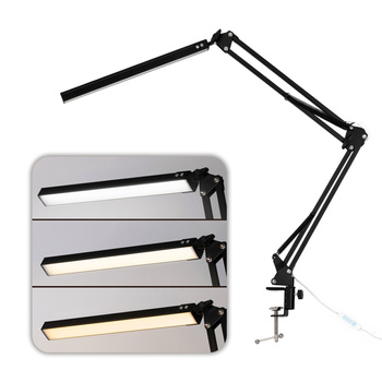 Schreibtisch-Kosmetikleuchte für die Maniküre, 12 W, schwarz, MT-328