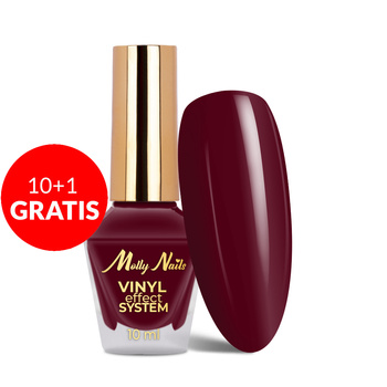 10+1 Free Classic Nail Polish STEP 2: Color Lacquer Vinyl Effect System MollyNails Burgundy 10 ml