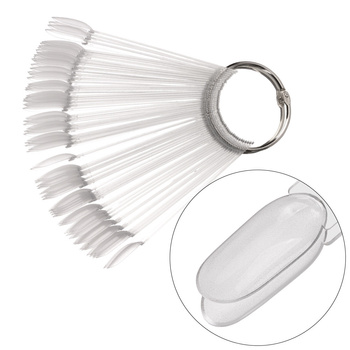 Almond tester template on a wheel for hybrid gel polishes and transparent powders, 50 pcs, matte