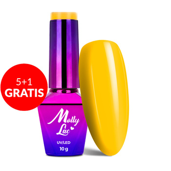 5 + 1 gratuit Vernis hybride MollyLac Obsession Honey Diva 10 g n° 214