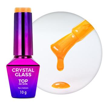Farbenfrohes Topcoat ohne Abwischen – „Crystal Glass“ von Molly Nails, Orange, HEMA/Di-HEMA-frei, 10 g