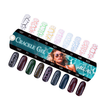 Molly Nails Crackle Gel – Schwarz &amp; Weiß, 9 Farben