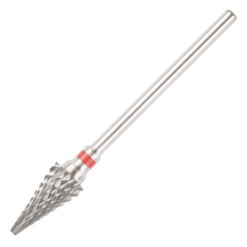Fresa de carburo cónica tipo «árbol de Navidad» para rebajar masa, F Large Cone ST 3/32, de corte suave