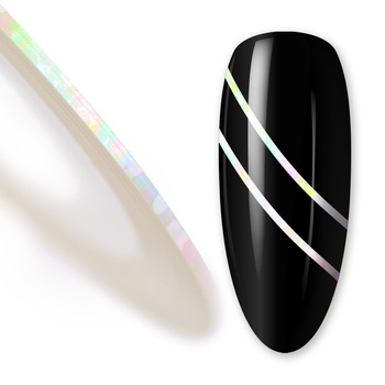 Laser white ribbon thread for decorations, disc No. 6