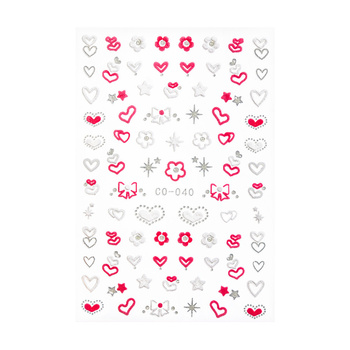 3D self-adhesive Valentine's Day heart nail stickers CO-040