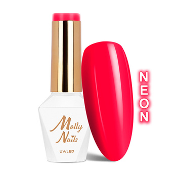 Molly Nails Neons Pinky Red HEMA/Di-HEMA Free Hybrid Nail Polish 8g No. 76