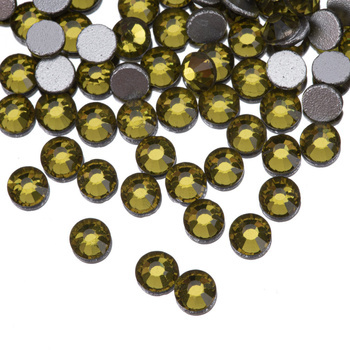 SS10 Olivine glass nail rhinestones, approx. 50 pcs.