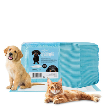 Absorbierende Hundematten – zur Erziehung beim Pinkeln, für Hygiene und Sauberkeit – AlleMed, 50 Stück, 40 x 60 cm, blau