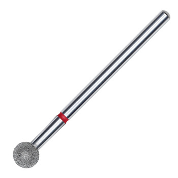 Fresa de diamante de punta redonda roja Staleks Expert de 5 mm