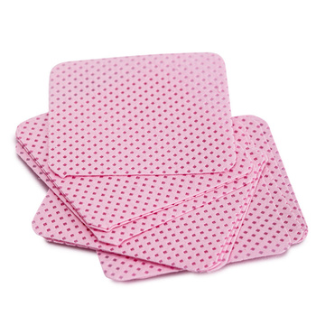 Dust-free perforated cotton pads for nails, pink, 5x5 cm, 540 pcs