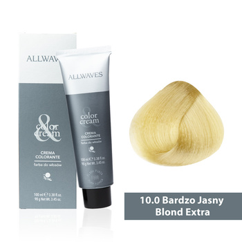 Allwaves Cream Color Hair Dye, Very Light Blonde Extra 10.0, 100 ml