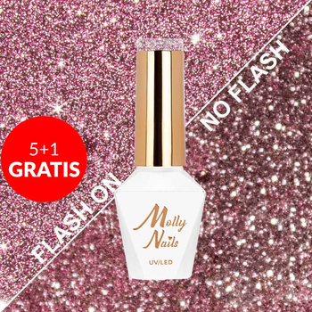 5+1 gratis Molly Nails Hybridlack Flashing Lights Oh, so glow! HEMA/Di-HEMA-frei 8 g Nr. 562