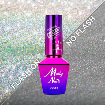 Smalto ibrido Molly Nails Flashing Holo in Bottle 8 g