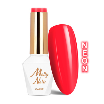 Molly Nails Neons Neon Red HEMA/Di-HEMA Free Hybrid Nail Polish 8g No. 77