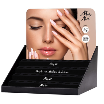 Display stand for 45 Molly Nails hybrid nail polishes, 8 g – empty