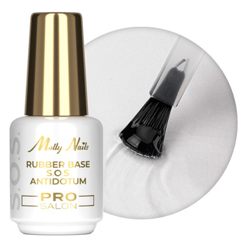 Kautschukbasis für elastische Nägel, Maniküre und Pediküre, zur Verzierung – S.O.S. Antidotum Pro Salon Molly Nails Clear 15 g