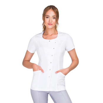 Grembiule da salone Vena Spa 9 bianco con strass, taglia 44