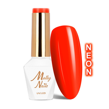 Molly Nails Neons Dark Orange HEMA/Di-HEMA Free Hybrid Nail Polish 8g No. 73