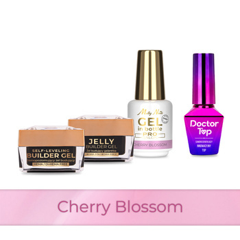 Molly Nails PRO MATCH SYSTEM 3+1 Cherry Blossom: 3 builder gels + Doctor Top 10g