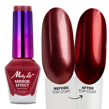 MollyLac Classic Nail Polish, Mirror Effect (Mirror/Metallic), No. 10, 10 ml