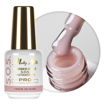 Kautschukbasis für elastische Nägel, Maniküre und Pediküre, zur Verzierung – S.O.S. Antidotum Pro Salon Molly Nails Creme de Nude 15 g