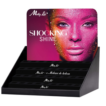Стелаж на 45 гібридних лаків MollyLac Shocking Shine 5 г — порожній