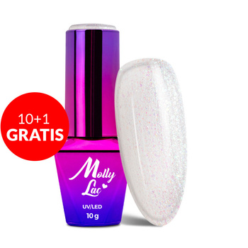 10 + 1 gratis MollyLac Mermaid Whispers Soul-Ty Hybrid-Nagellack 10 g Nr. 598