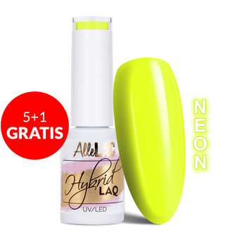 5+1 free AlleLac Fanaberia Collection Neon hybrid nail polish 5g No. 24