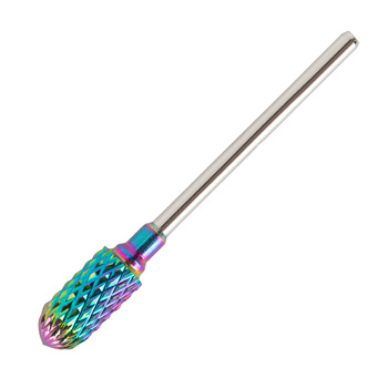 Professioneller Kobalt-Wolfram-Fräser, Regenbogenmodell, Barrel Ball Top, M 3/32", Nr. 6