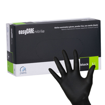Easycare nitrile Black disposable diagnostic and protective gloves, size L, black, 100 pcs