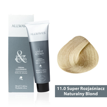 Allwaves Cream Color Hair Dye, Super Lightener, Natural Blonde 11.0, 100 ml