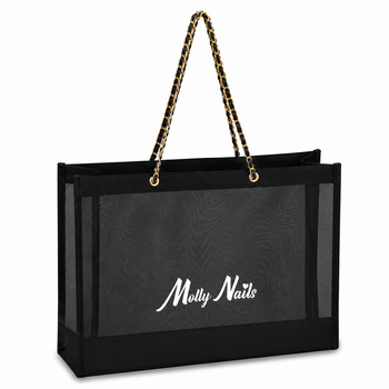 Black Mesh Shopper Bag by Glam MollyNails