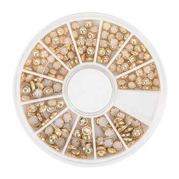 Nail decorations carousel with pearl decorations Molly Nails gold approx. 150 pieces