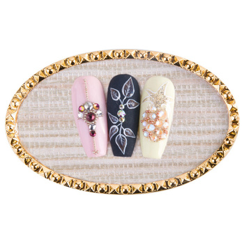 CG-15 gold photo and nail tip display frame, 47 x 75 mm