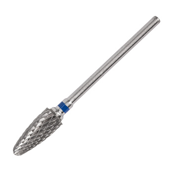 Carbide burr, cone, round, blue, medium