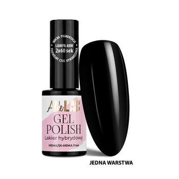 AlleLac Extra Black HEMA/Di-HEMA Free Hybrid Nail Polish 6g