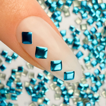 ShinePins smooth studs, rhinestones, nail decorations, square, large, NTN Premium No. 12, 5g