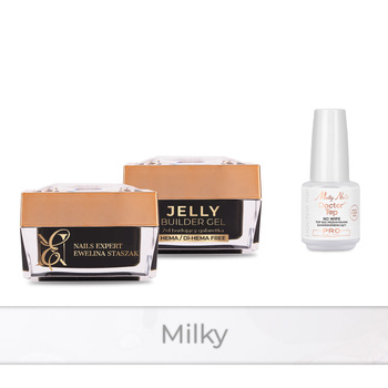 Molly Nails PRO MATCH SYSTEM 2+1 Milky 2 builder gels + Doctor Top 15g